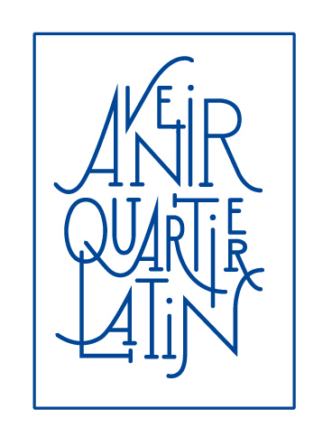 logo typo association avenir quartier latin lettres entrelacées