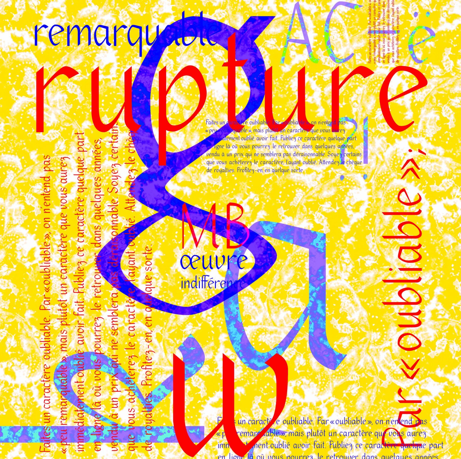 typographie Rupture calligraphique 