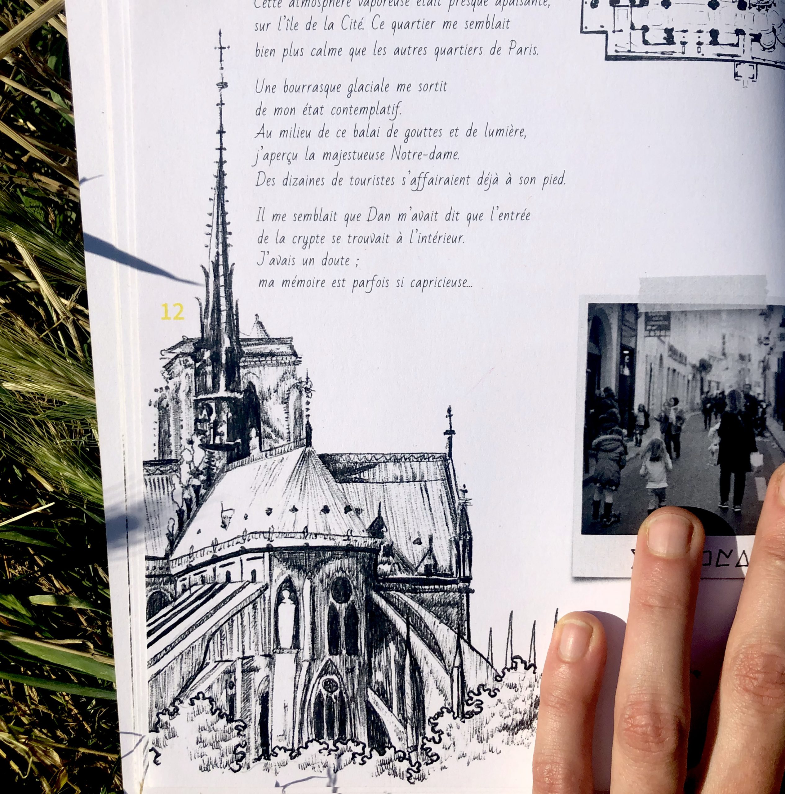 Notre-Dame avec son pic, livre enquête bic